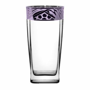 Стаканы для коктейля 6 шт. с узором "Фэшн" цвет "Фиолетовый"																								
